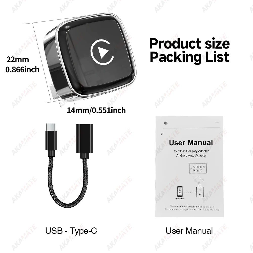 2in1 Mini Wireless CarPlay Adapter &ndash; Wireless Android Auto