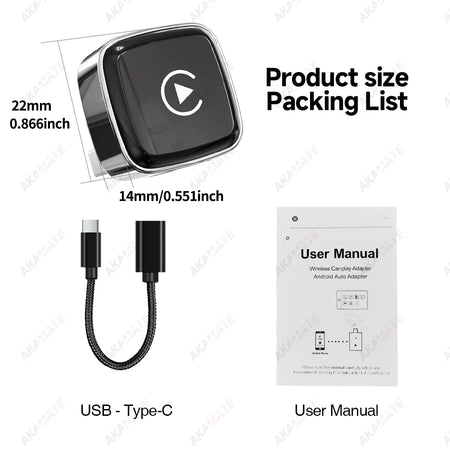 2in1 Mini Wireless CarPlay Adapter &ndash; Wireless Android Auto