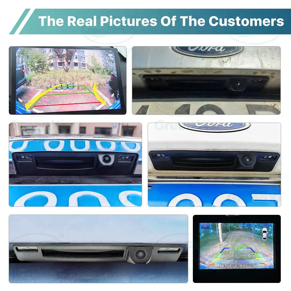 170° AHD 1080P Dynamic Trajectory Car Rear View Trunk Handle Camera For Ford Fiesta MK8 HB Focus Mk4 2015~2022 Android DVD by InterCyprus Trading Ltd
