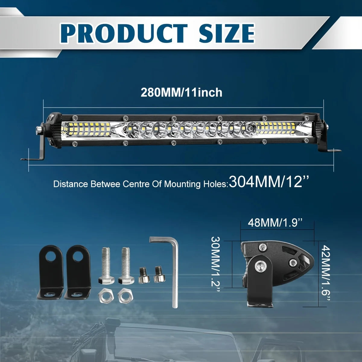10 And 20 Inch LED Light Bar Off Road &ndash; Bright Flood Beam