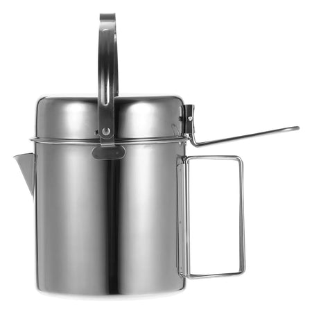 Stainless Steel Camping Kettle 1L &ndash; Foldable Handle