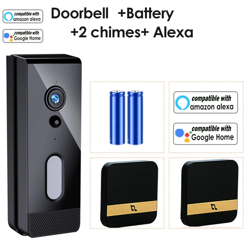 Tuya WiFi Doorbell Camera Outdoor &ndash; Battery Powered