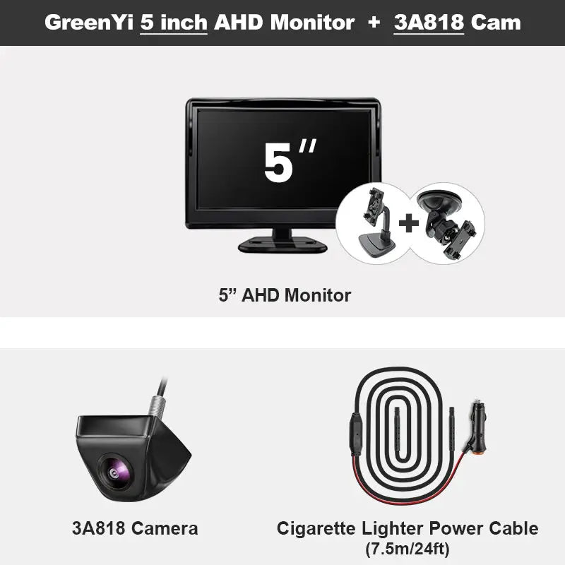 1080P AHD IPS Car Rear View Camera With Night Vision And 170 Degree Wide Angle Reverse System 4.3 5 7 Inch by InterCyprus Trading Ltd