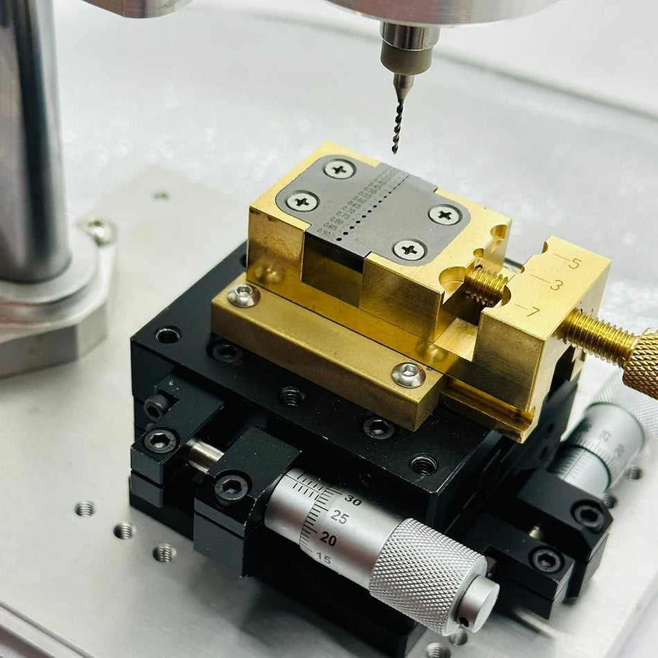 Микрофиксатор для ремонта часов с алюминиевым тисками и плоскогубцами с плоскими губками