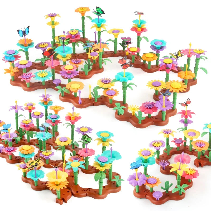 STEM Educational Flower Garden Building Toy for Kids Aged 3-7 - Enhance Creativity and Learning