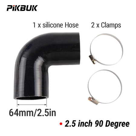 PIKBUK High Quality 76mm 64 57 51mm 90 Degree 3 inch 2.5 2.25 2 inch Hose Elbow Silicone Hose Pipe Intercooler Coupler Turbo by InterCyprus Trading Ltd
