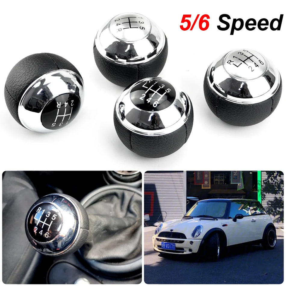 Perilla de cambio de marcha manual de ABS para MINI R50 R52 R53 One Cooper 5/6 velocidades