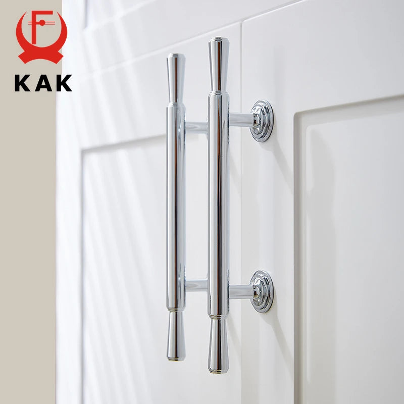 Λαβές Συρταριών Ντουλάπας Κουζίνας από Λαμπερό Χρώμιο και Κράμα Ψευδαργύρου KAK