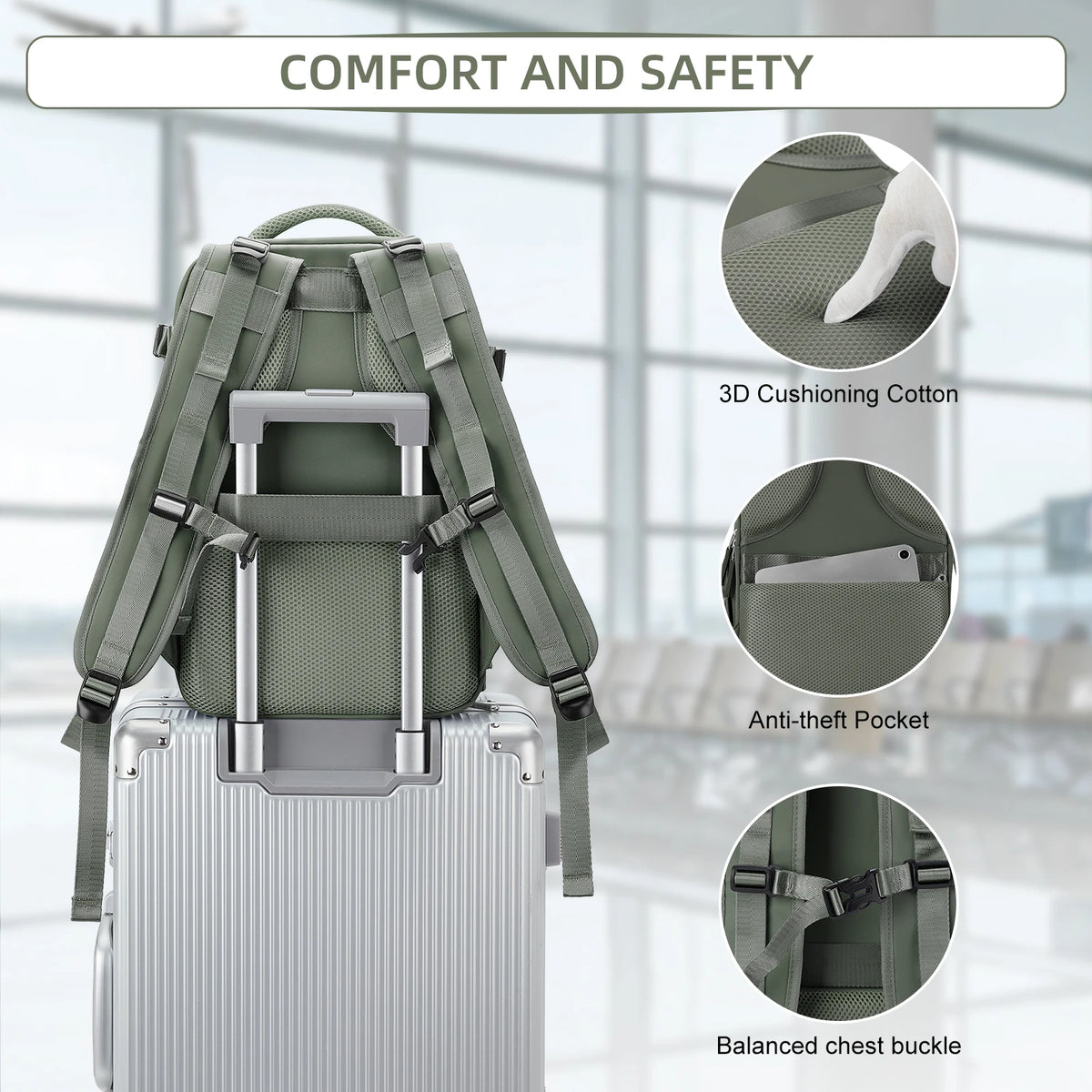 Anti Theft Cabin Travel Backpack &ndash; Ultra Lightweight