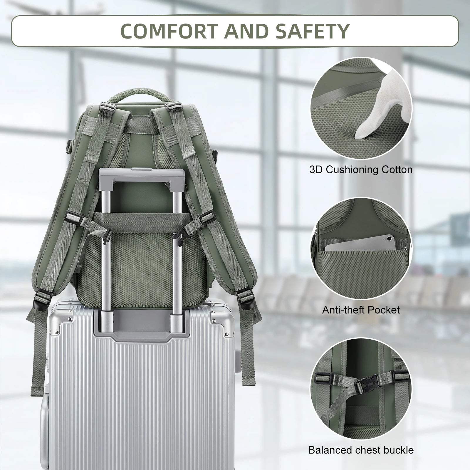 Anti Theft Cabin Travel Backpack &ndash; Ultra Lightweight