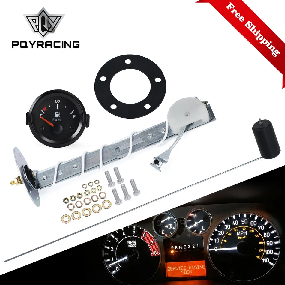 12V degvielas līmeņa mērītājs 52mm automašīnām ar plastmasas apvalku, balta LED