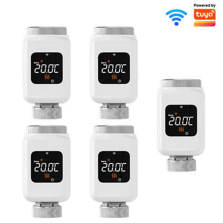 Tuya Smart WiFi Thermostatic Radiator Valve &ndash; Alexa Ready 5PCS-WiFi / 3 x 1.5V