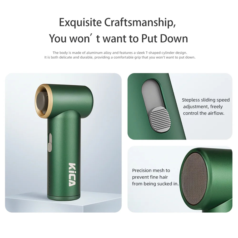 KICA 3000mAh Mini Turbo Jet Fan &ndash; Portable Handheld Cooling Appliance