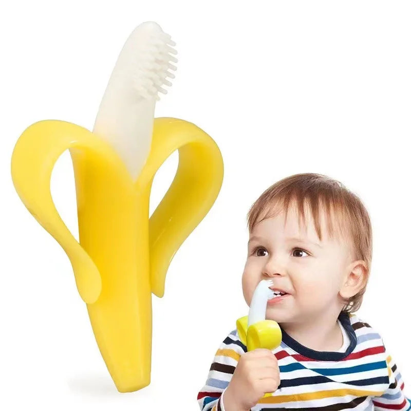 Banana Shape Baby Teether &amp; Training Toothbrush
