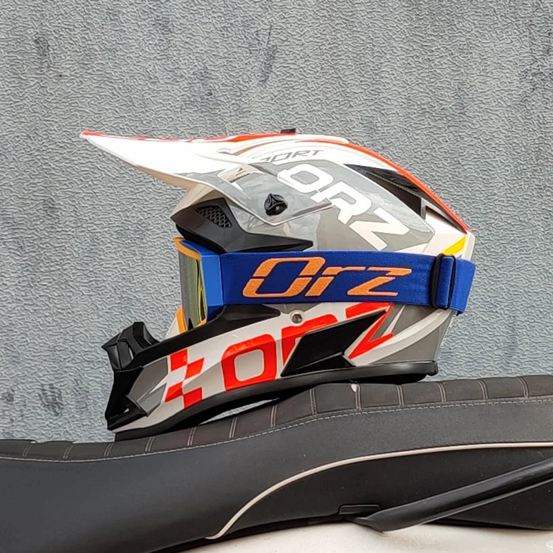 ORZ Off Road Helmet - Unisex Full Face Safety DOT Approved