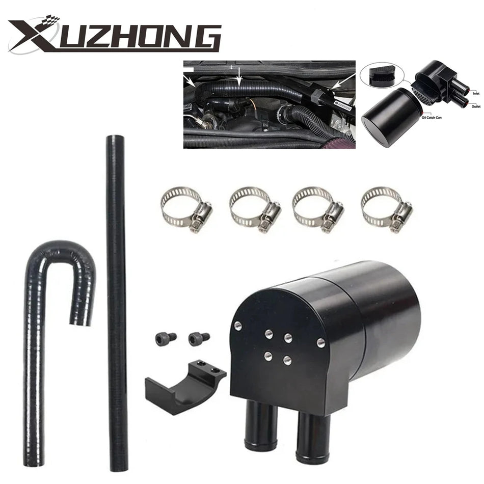 Oil Catch Can Tank for BMW N54 335i, Aluminum and Silicone Radiator Hose Upgrade Kit