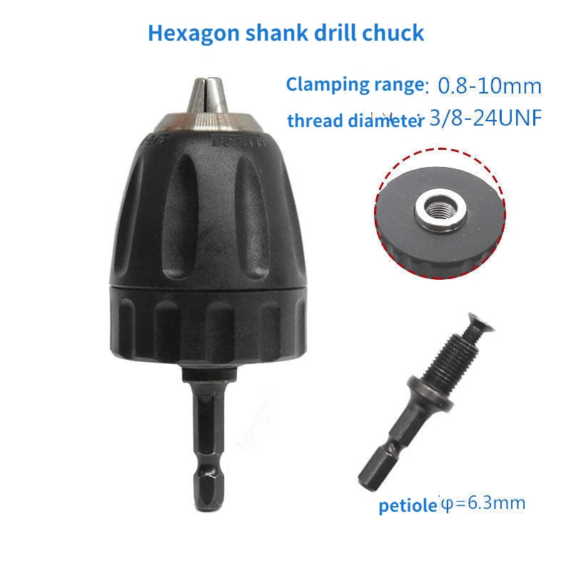 Mandrin de găurit auto-strângător din metal Worx WA4206 0.8 până la 10mm