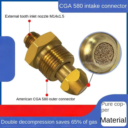 CGA580 Conversion Joint - Internal to External Thread M14
