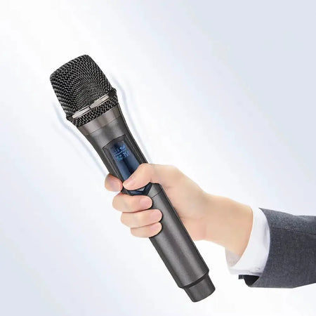 KEBIDUMEI Wireless Microphone UHF Fixed Frequency 2 Channels Handheld Mic For Party Karaoke Professional Church Show Meeting by InterCyprus Trading Ltd