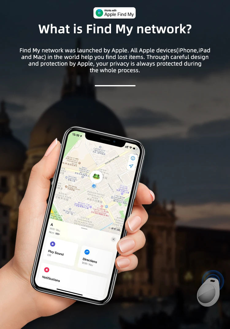 Localizador de Llaves Bluetooth Inteligente Para Apple Find My Network iOS