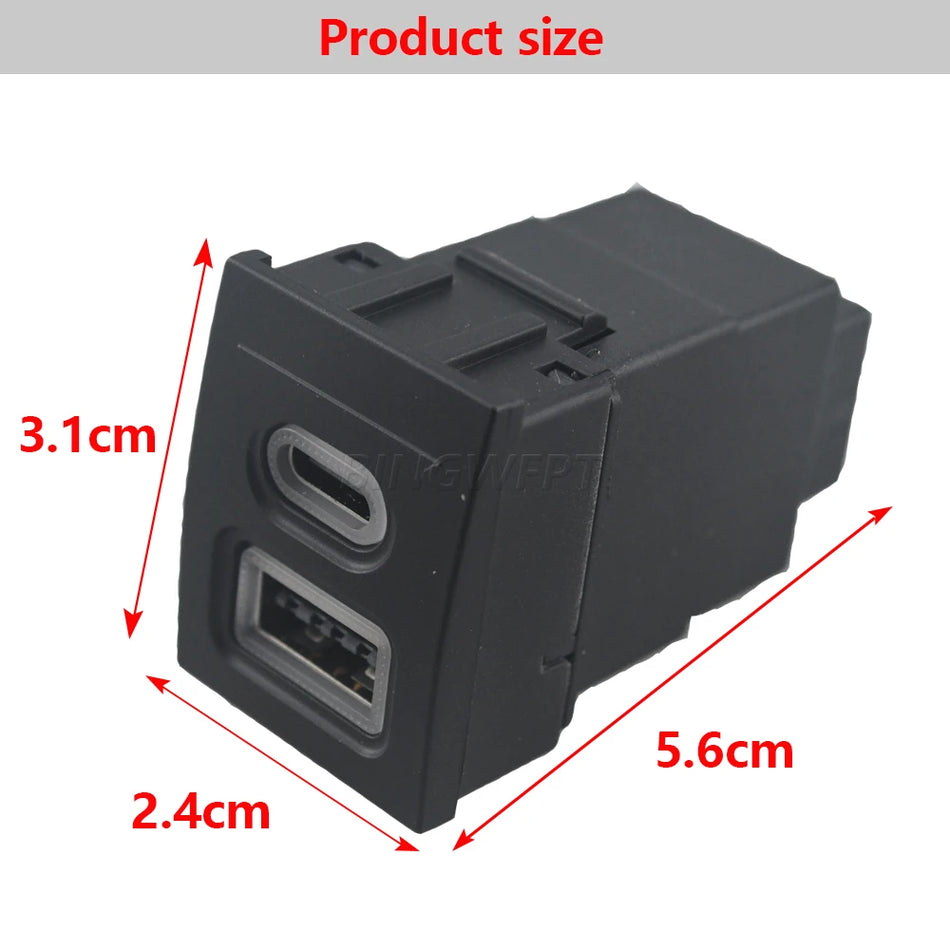 Ładowarka USB do samochodu PD Szybkie Ładowanie QC3.0 do Volkswagena POLO 2004-2011