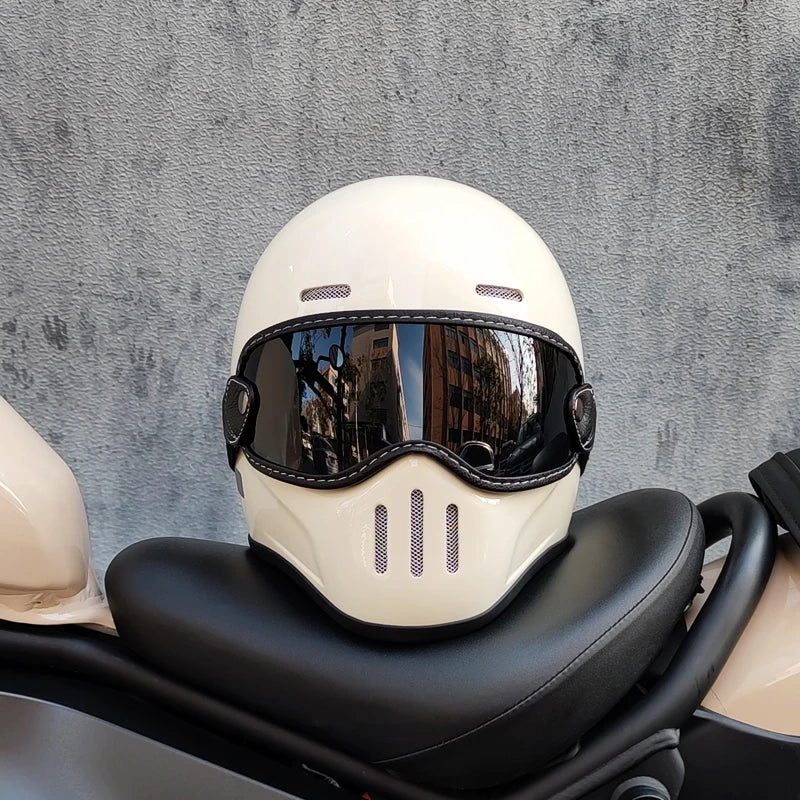 FBR Full Face Retro Helmet Tokyo Style &ndash; Fiberglass Shell