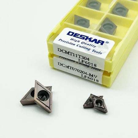 DCMT Carbide Inserts CNC Lathe Blades - Precision for Stainless Steel Cutting LF6018 / DCMT070204 / 100PCS|CHINA