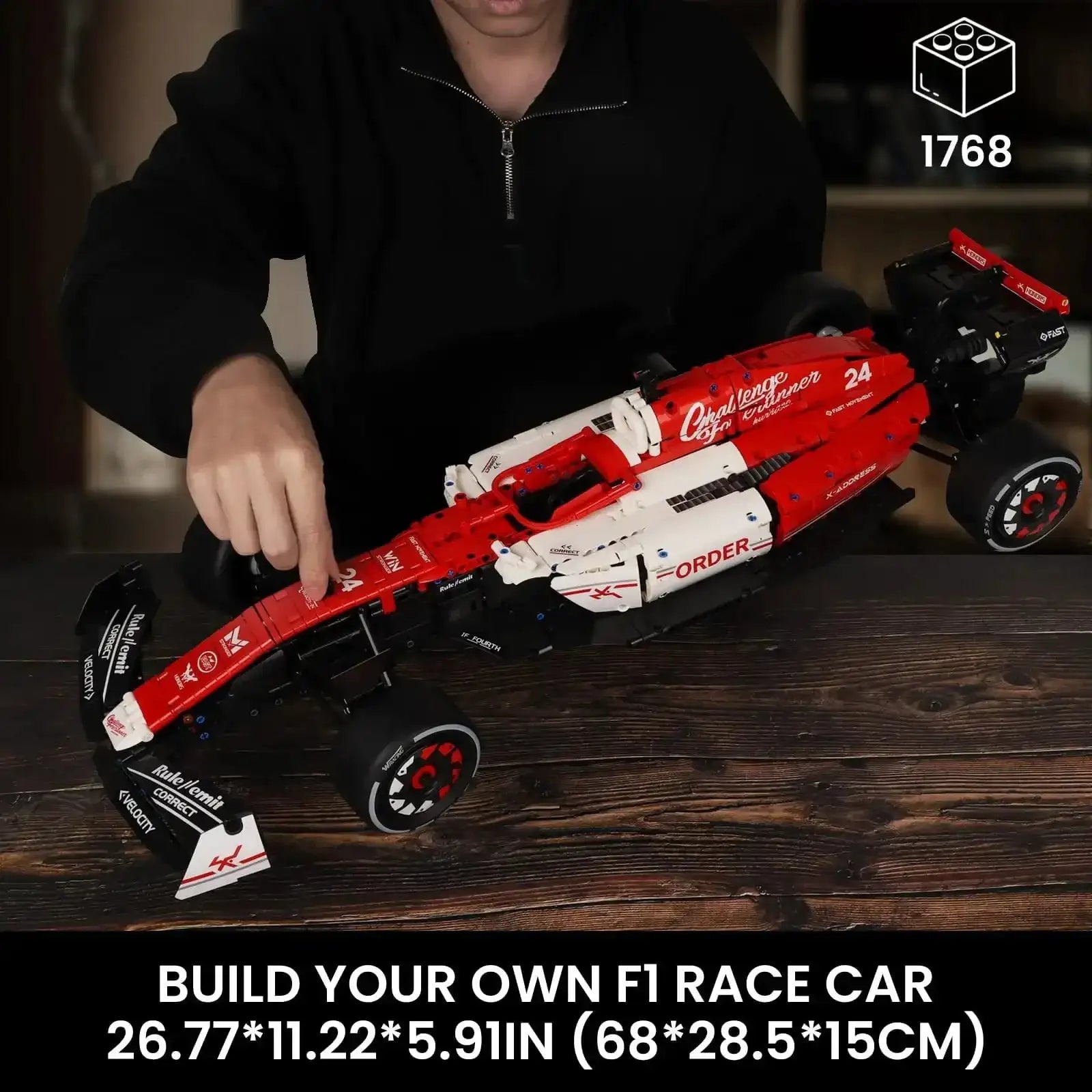 Toylinx 1 To 8 Scale Racing Car Build Kit 1770 Pieces