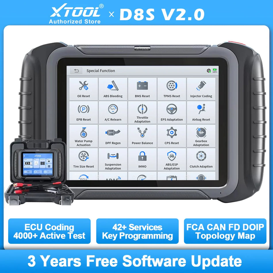 XTOOL D8S V2.0 Automobil-Scanner bidirektionales ECU-Codierungswerkzeug CAN FD DOIP