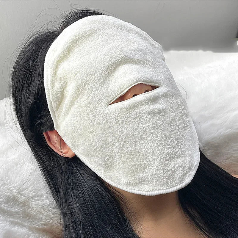 Warm &amp; Cold Compress Face Towel - Double Thickness for Beauty &amp; Skincare C560-1 holes