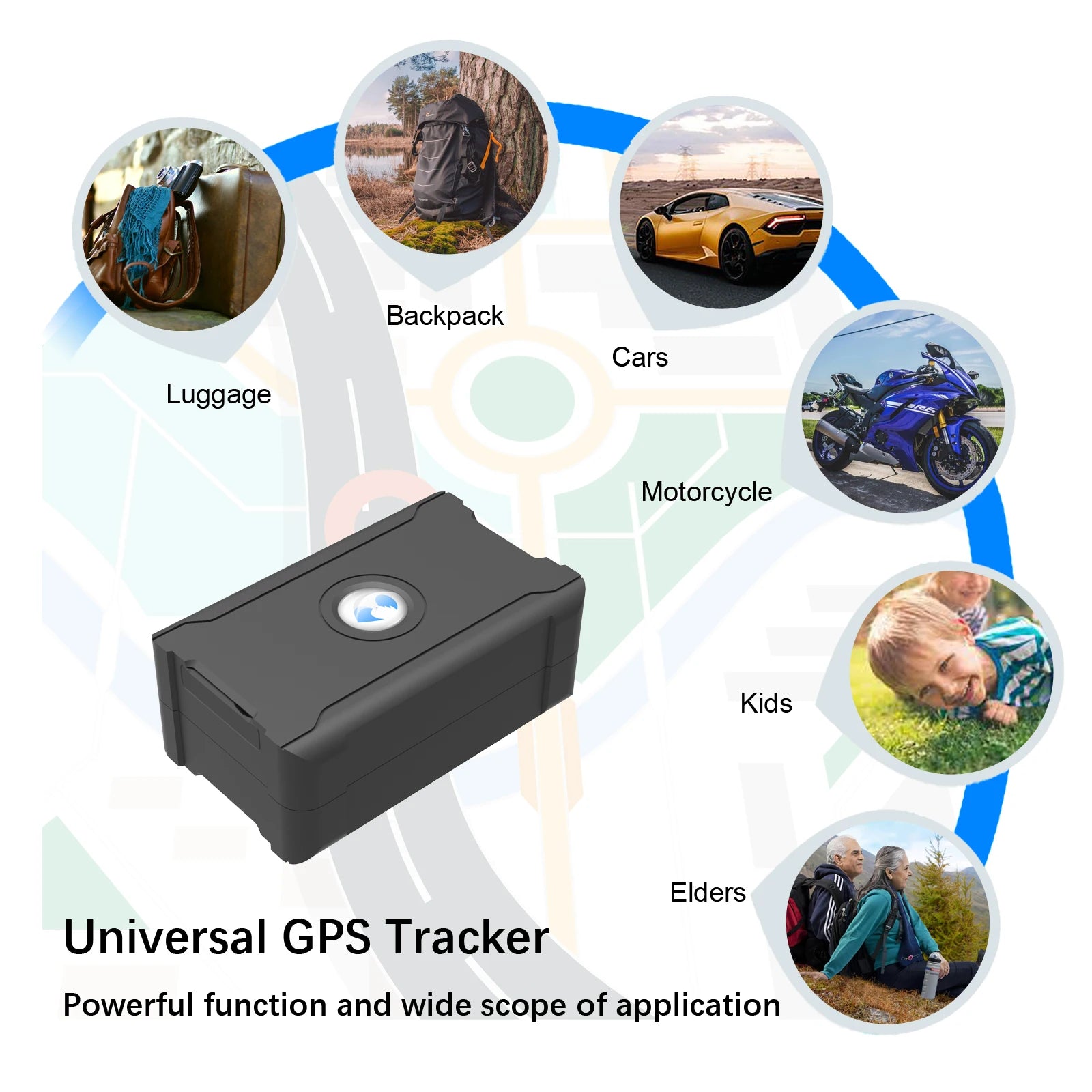 Rastreador GPS para Veículo 6000mAh Localizador Portátil para Carro T1 ...