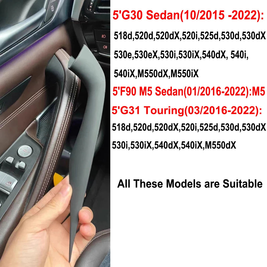 G30 G31 F90 Door Handle Inner Handle Cover Trim Replacement for BMW 5 Series M5 G30 G31 F90 2017-2021 51417438521 by InterCyprus Trading Ltd