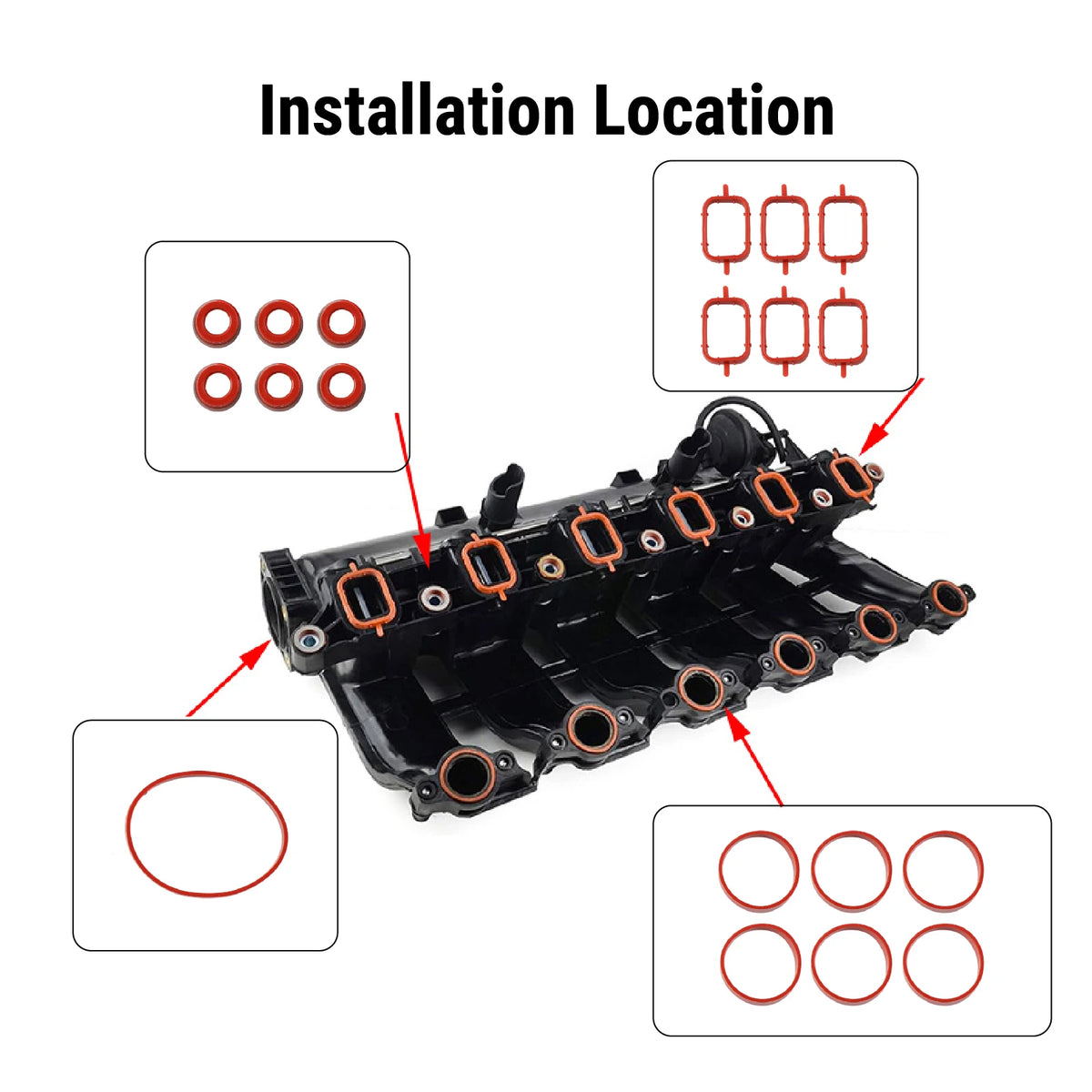 Intake Manifold Gasket Kit for BMW N52 N54 N55 M57 325i 330i by InterCyprus Trading Ltd