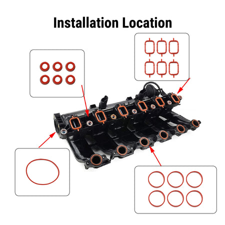 Intake Manifold Gasket Kit for BMW N52 N54 N55 M57 325i 330i by InterCyprus Trading Ltd