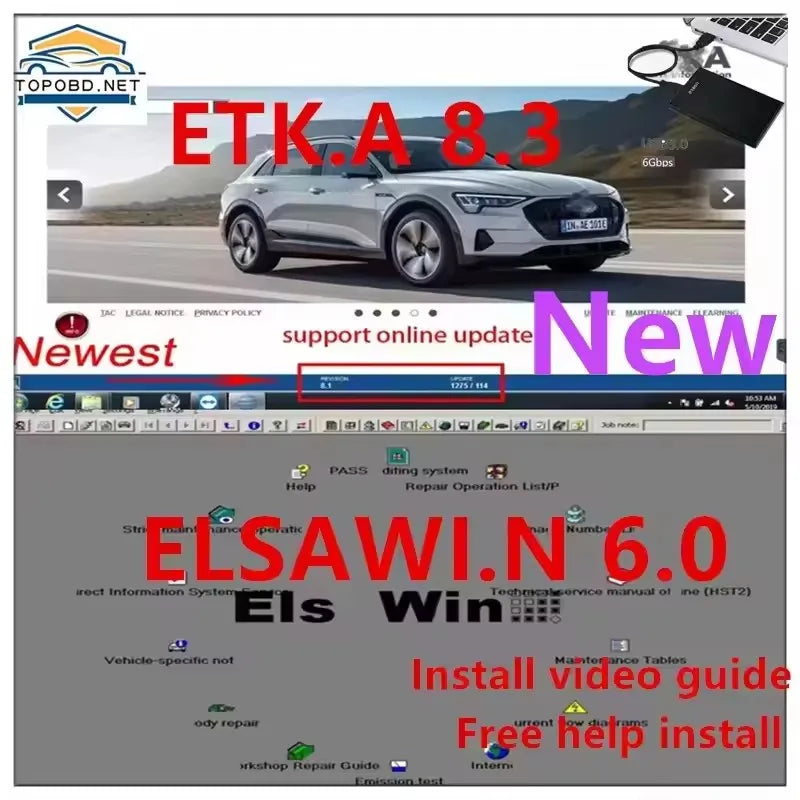 Volkswagen Elsawin 6.0 Reparationsprogram Med Etka 8.3 Katalog