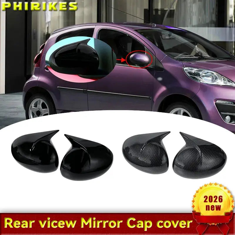 Rearview Side Mirror Cover Caps Fit For Peugeot 107 Toyota Aygo 107CC Citroen C1 2005 - 2014 Car Accessories by InterCyprus Trading Ltd