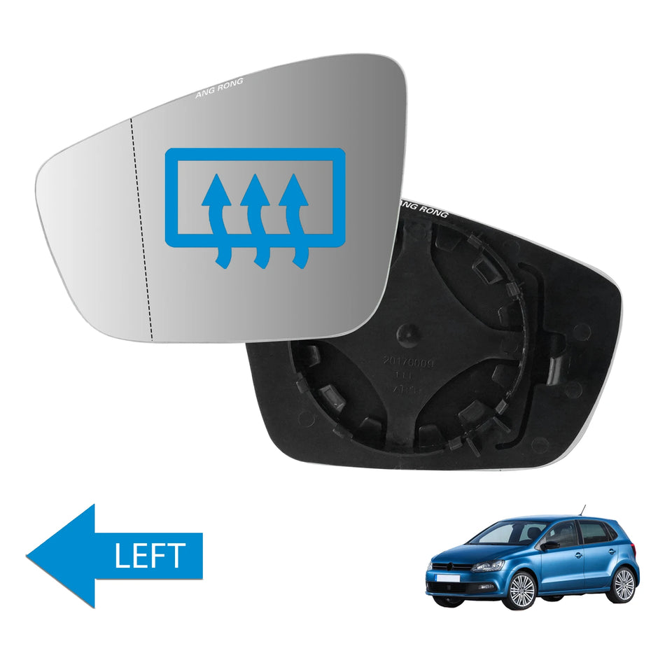 VW Polo 6C1 6R1 Left Side Heated Convex Mirror Glass
