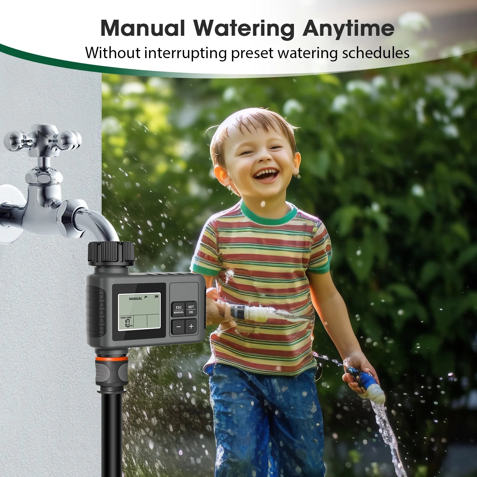 Insoma Automatic Water Timer - Intelligent Irrigation System with LCD Display