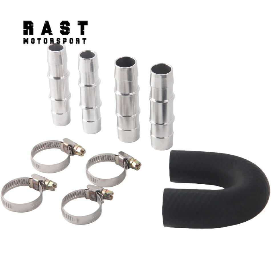 Aluminium Motorheizungs-Kern-Bypass-Kit, 5/8-3/4 Zoll Schlauch, kompatibel mit Schläuchen