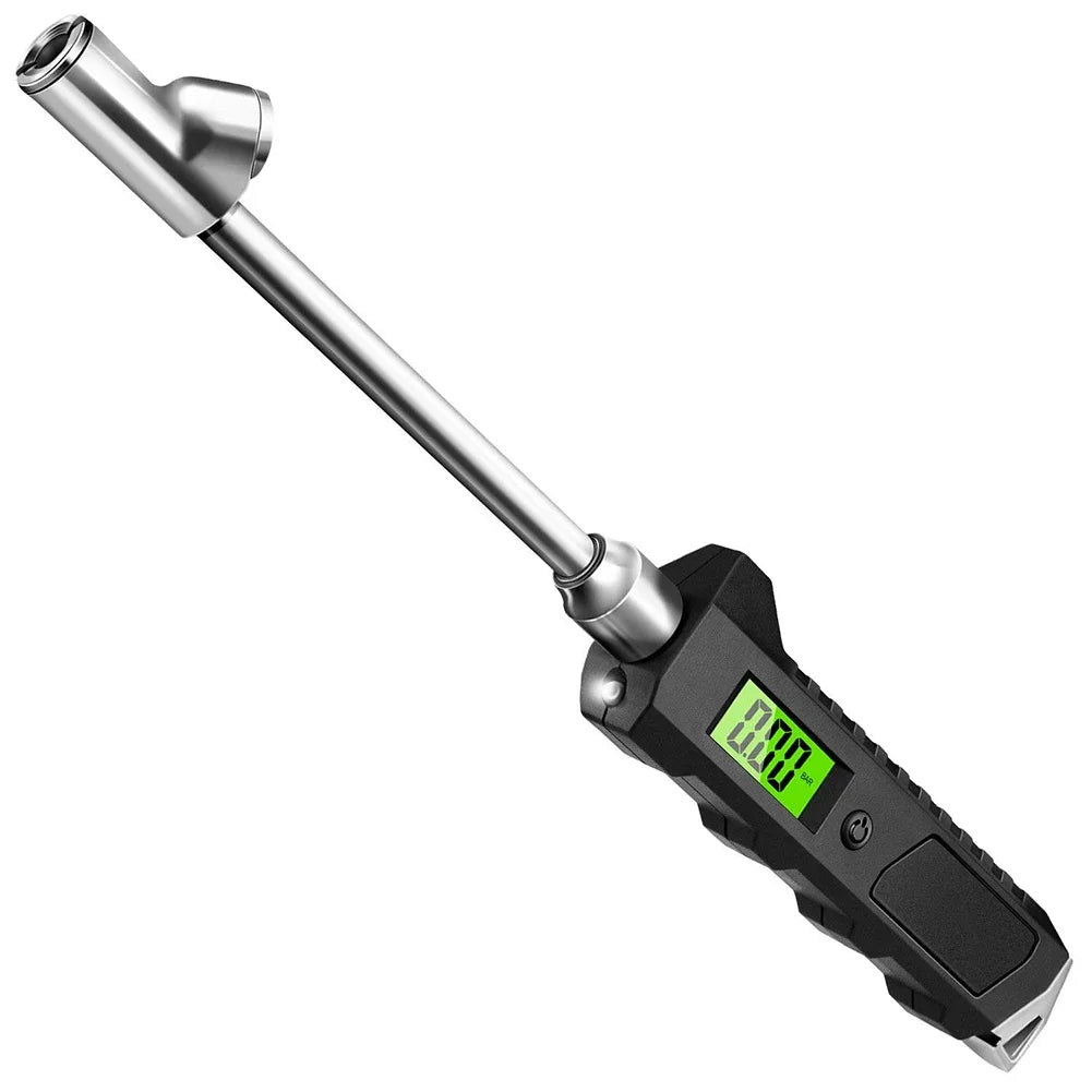 New Protable Digital Tire Gauge 230 PSI &ndash; Dual Head Design black