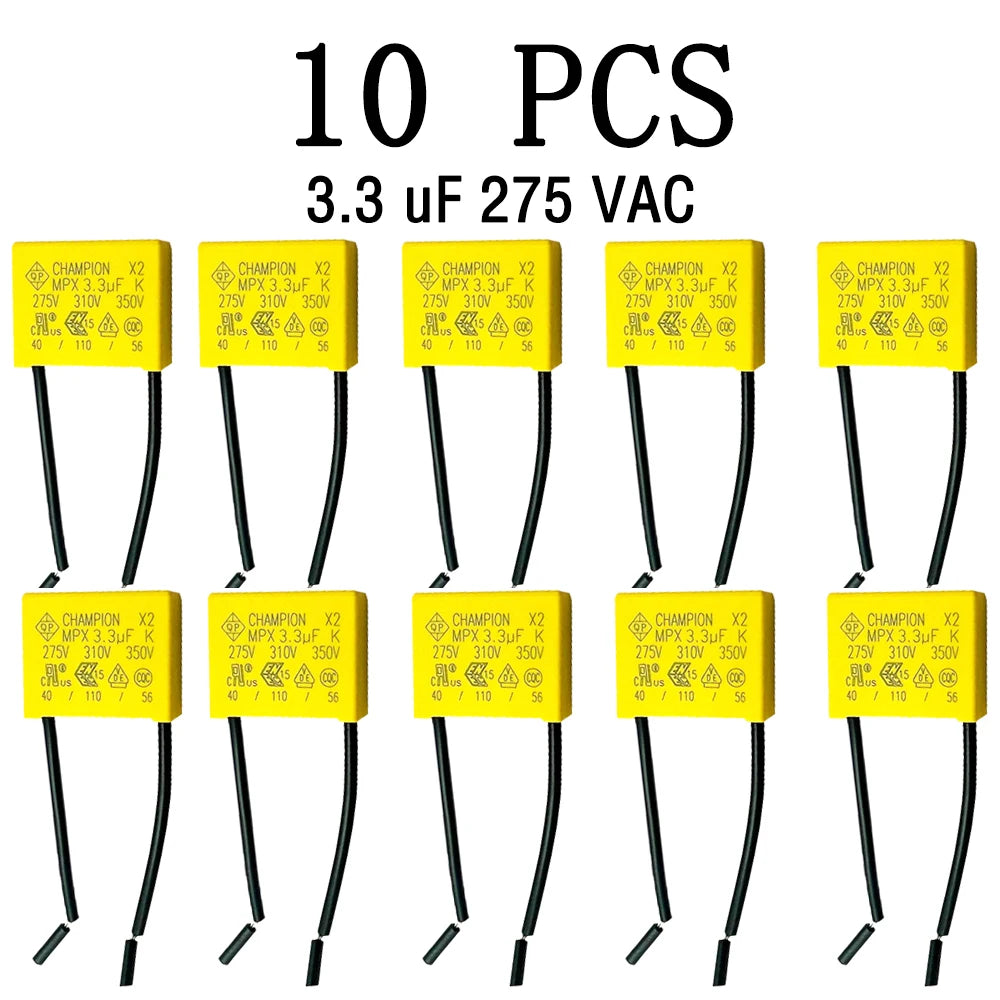 3.3UF 275VAC Anti-Light Flash Safety Capacitor for Smart Touch Switches 3.3uF 10PCS