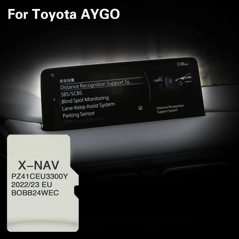 X-NAV Sat Nav PZ41C-EU330-0Y &ndash; Europe UK RU 8GB Maps CHINA / for Toyota AYGO