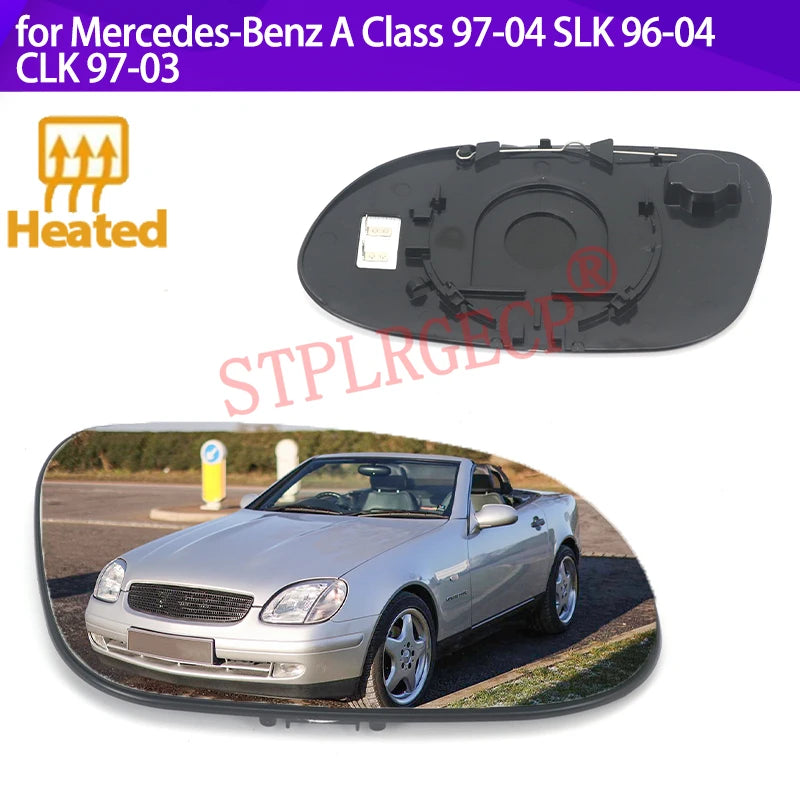 Cristales de espejo retrovisor calefactados izquierdo y derecho para Mercedes-Benz Clase A SLK CLK