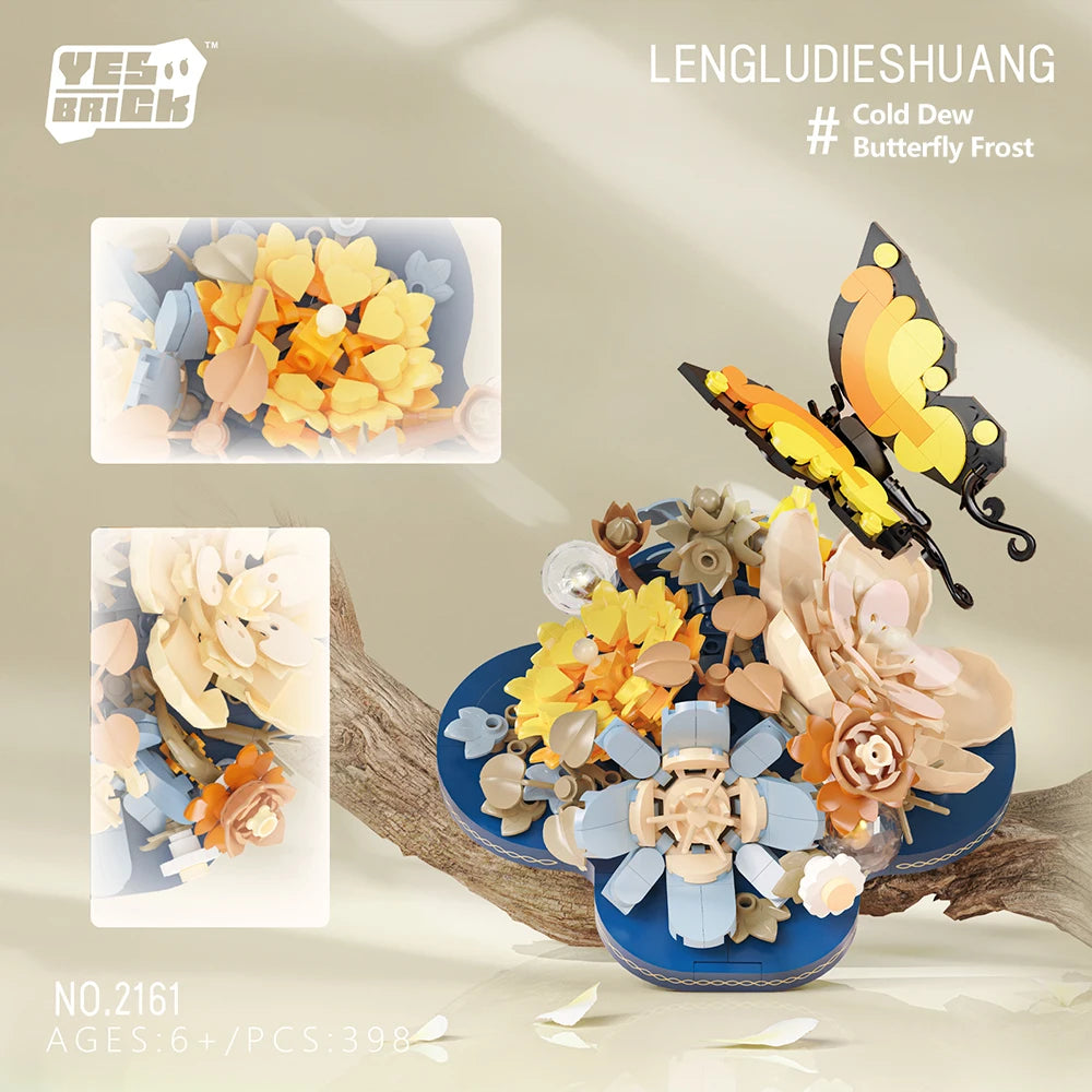 Buidling Blocks Flowers Potted Model &ndash; Creative Home Decor