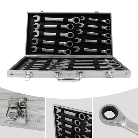 22 Piece Ratchet Wrench Set &ndash; Smooth Polished Finish