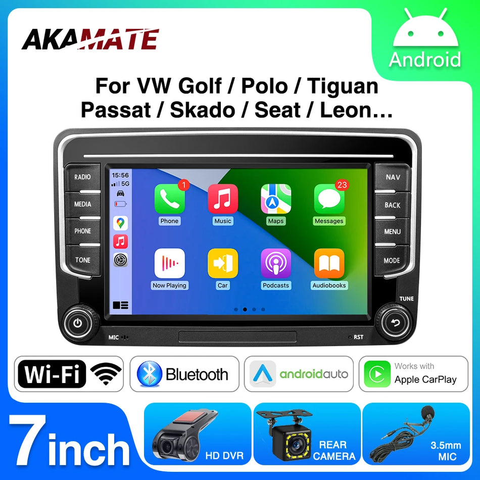 7Inch Car Radio VW Passat Tiguan GOLF - CarPlay GPS