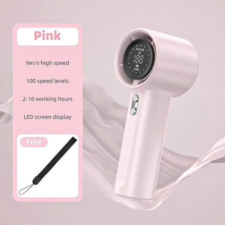 MIJIA GFS001 Rechargeable Handheld Fan- 100 Gear Turbo Wind Pink