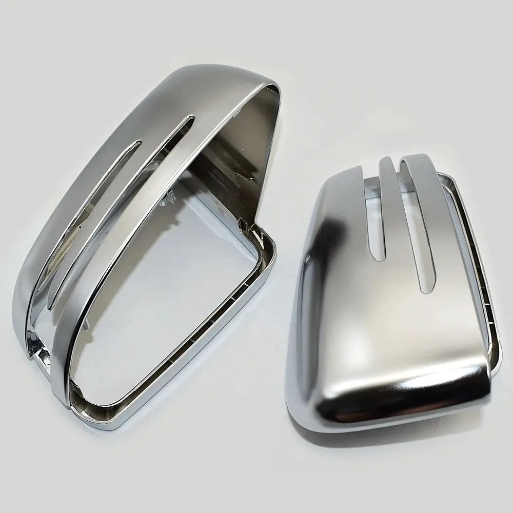 Side Door Mirror Covers Matte Chrome for Mercedes-Benz W204 W212 by InterCyprus Trading Ltd
