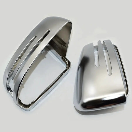 Side Door Mirror Covers Matte Chrome for Mercedes-Benz W204 W212 by InterCyprus Trading Ltd