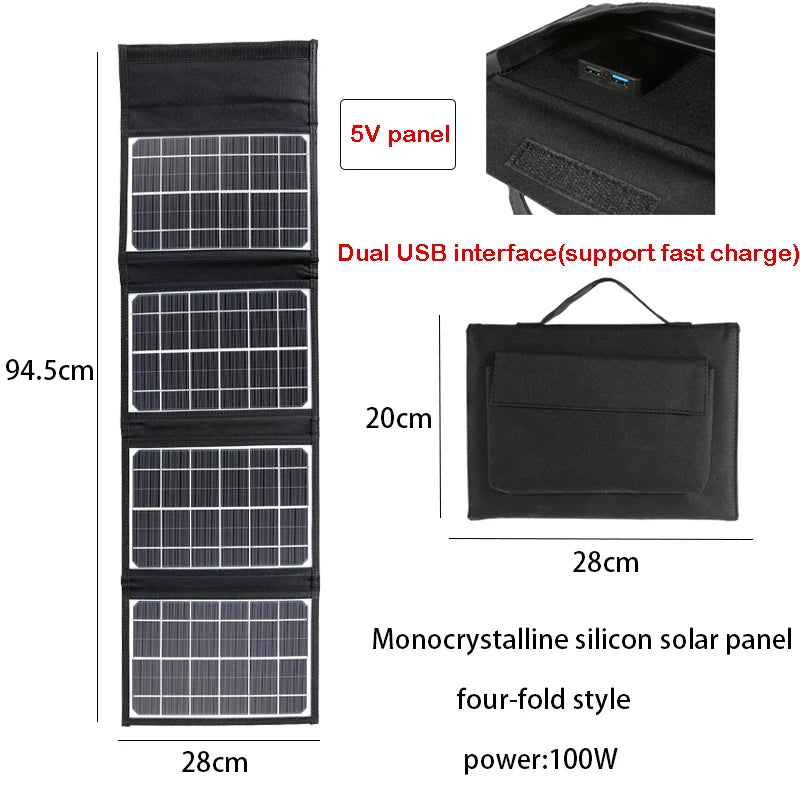 Luxuglow 100W Solar Panel &ndash; High Efficiency Charger A